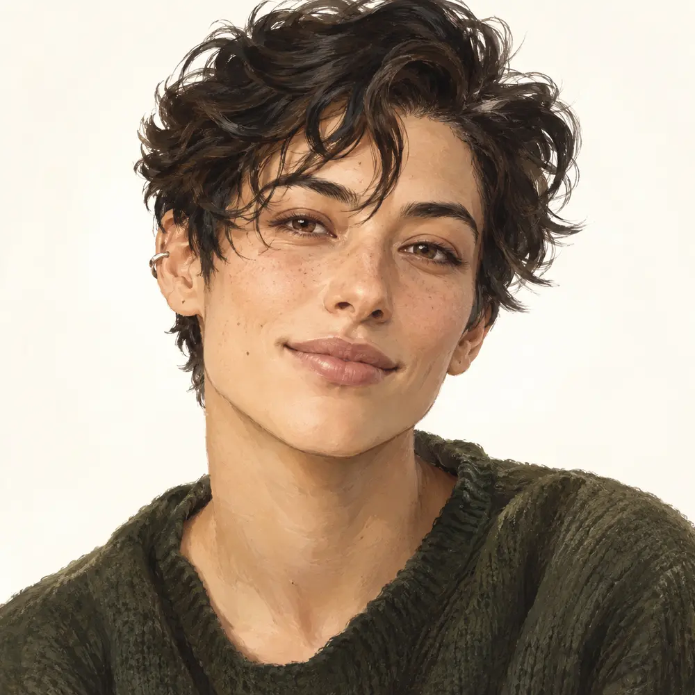 Portrait representing Morrow, a synthetic participant in the project